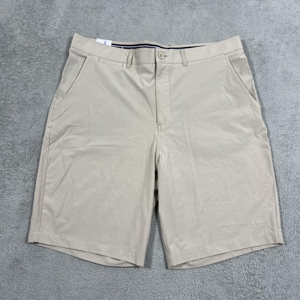 Johnnie O Shorts Mens 36 Performance Golf Stretch Chino Stone New